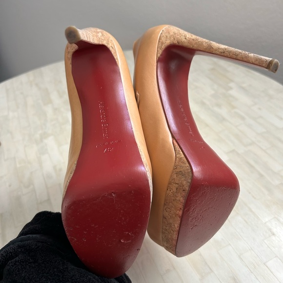 Alexandre Birman Saks 5th avenue red sole cork Mary Jane’s 37/7 Platform cork ❤️ - Picture 5 of 6